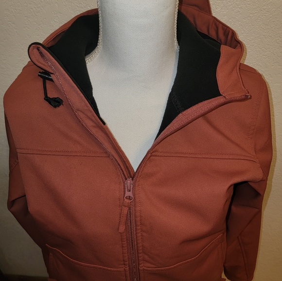RED LEDGE WOMENS PINK/ROSE COLOR NYLON FRONT ZIP HOODED JACKET SIZE S - Picture 6 of 11